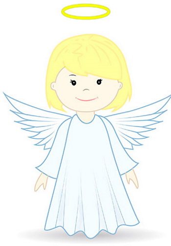 Dessins d'anges avec de belles ailes au crayon