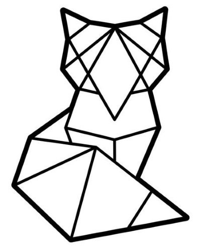 Dessin d'un renard au crayon pour enfants : croquis étape par étape à partir d'un conte de fées, d'une fable, de formes géométriques et de symboles.
