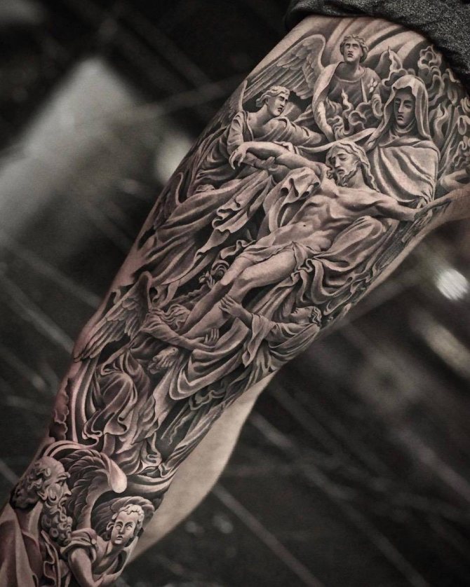 signification de la manche d'ange de tatouage
