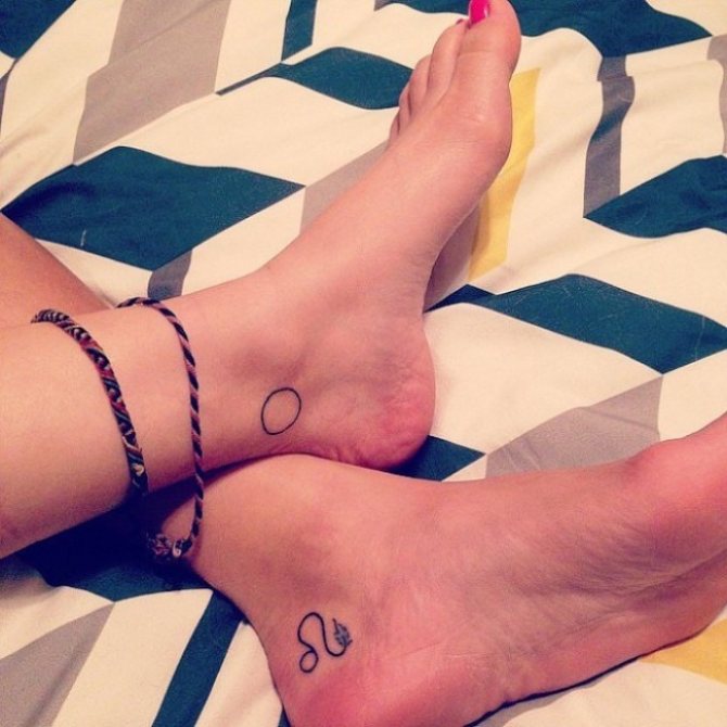 Des runes pour un petit tatouage sur les jambes - une bonne solution