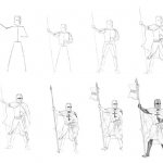 Chevalier en armure dessin au crayon pour enfants