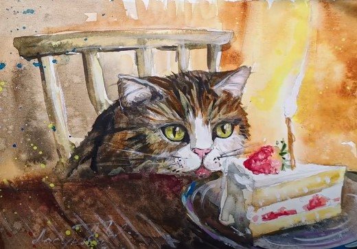 avec du gâteau
