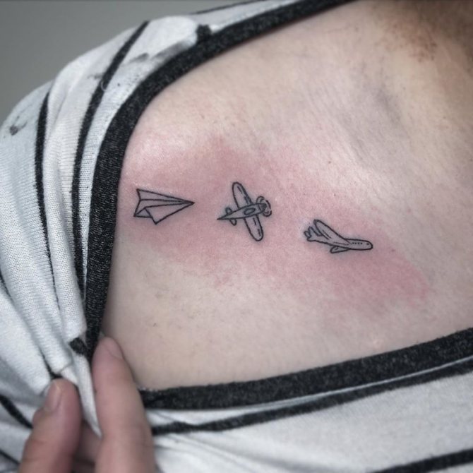 tatouage d'avion