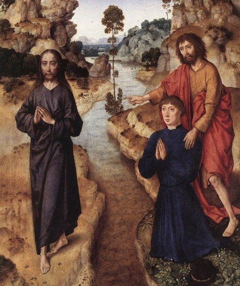 Se est l'agneau de Dieu. Un tableau du peintre néerlandais D. Boutsa, XVe siècle.
