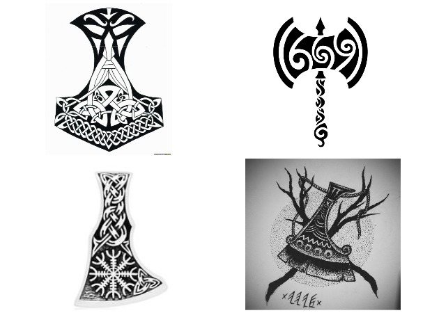 Hache de Perun - design du tatouage