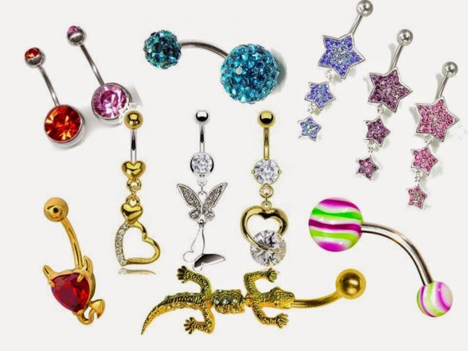 boucles d'oreilles nombril