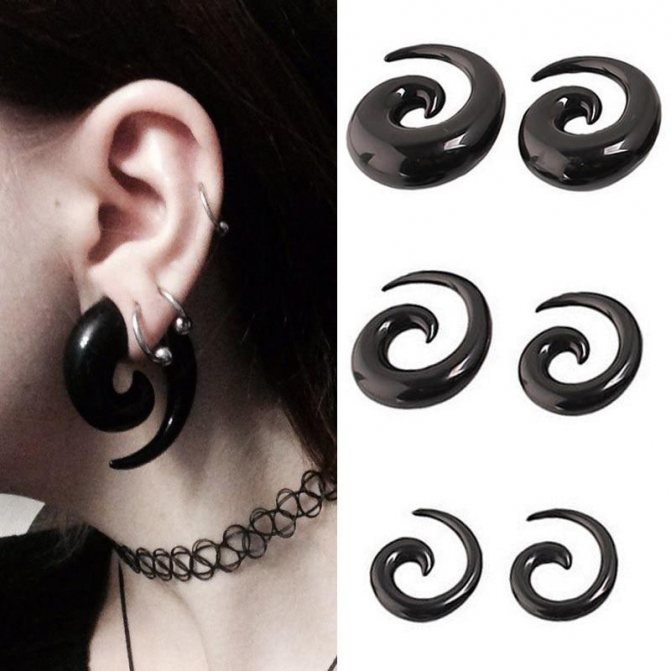 Boucles d'oreilles d'étirement du tunnel