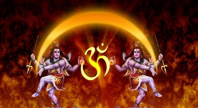 Shiva dans le symbole de Om