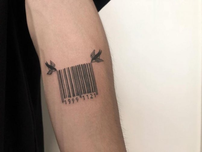 tatouage de code-barres