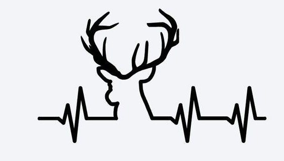 silhouette d'une tête de cerf