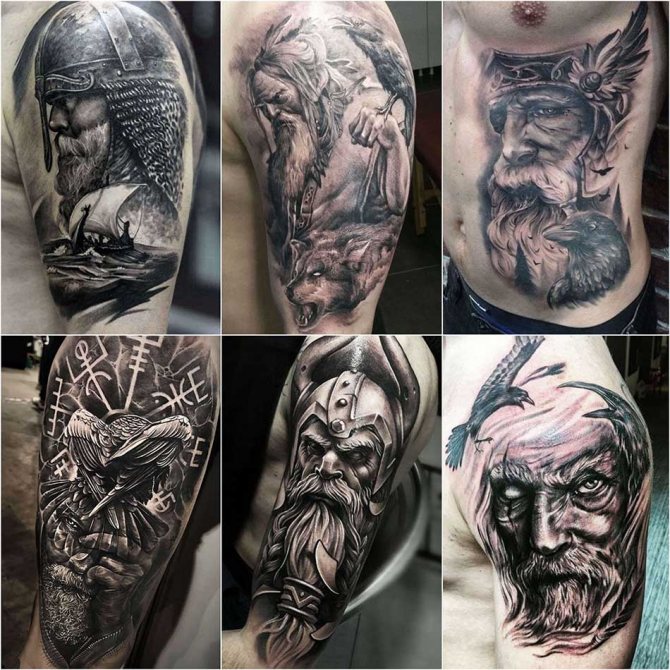Tatouages scandinaves - Tatouage viking - Tatouage Dieu Un