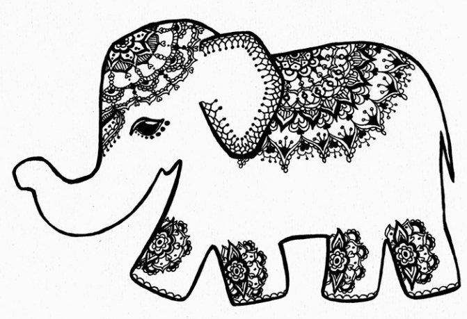 l'éléphant est le pouvoir, l'autorité, la domination, l'intelligence, la dignité, la fécondité, l'immortalité, le bonheur et la bonté globale.