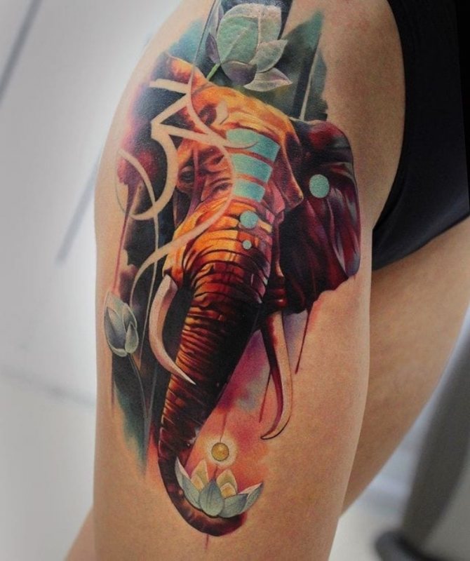tatouage d'éléphant
