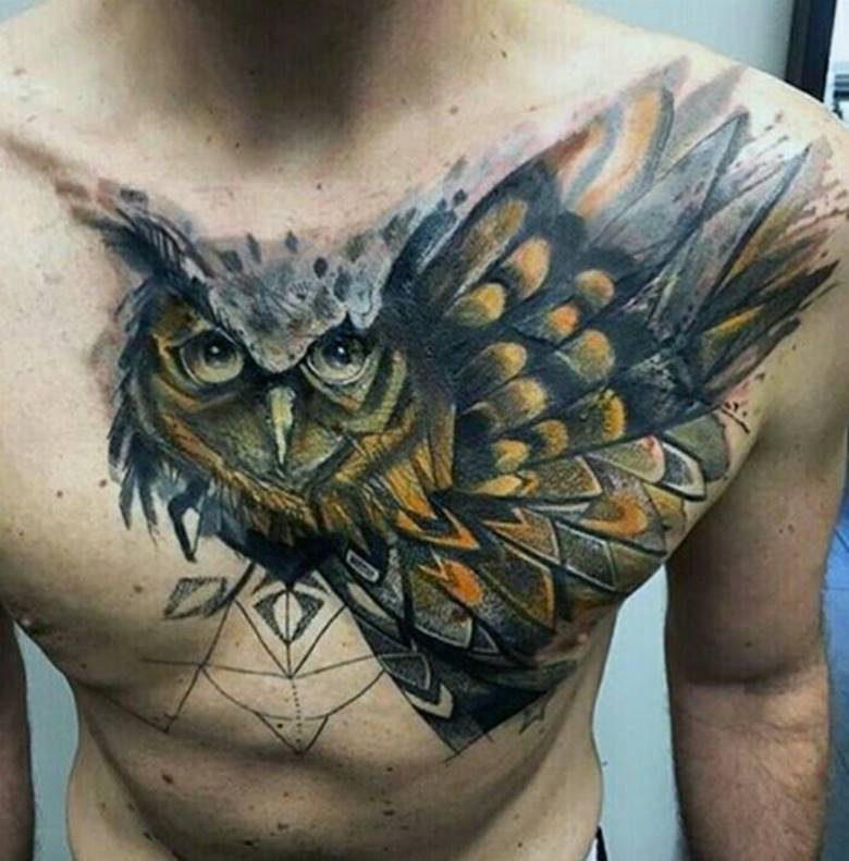 Hibou de la poitrine