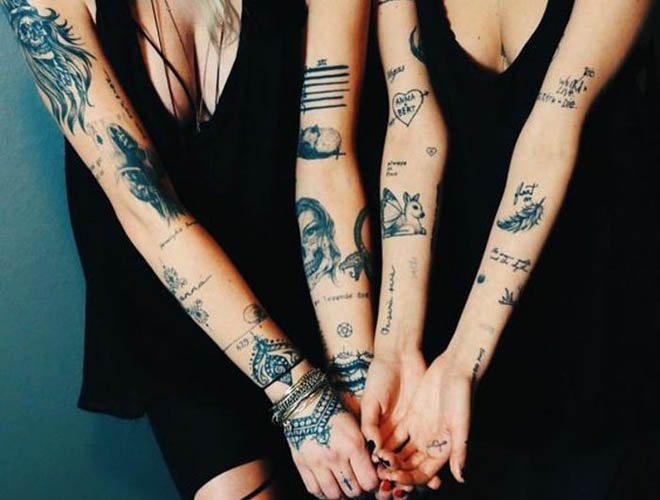 Tatouages modernes pour filles sur le bras. Croquis, significations, photos