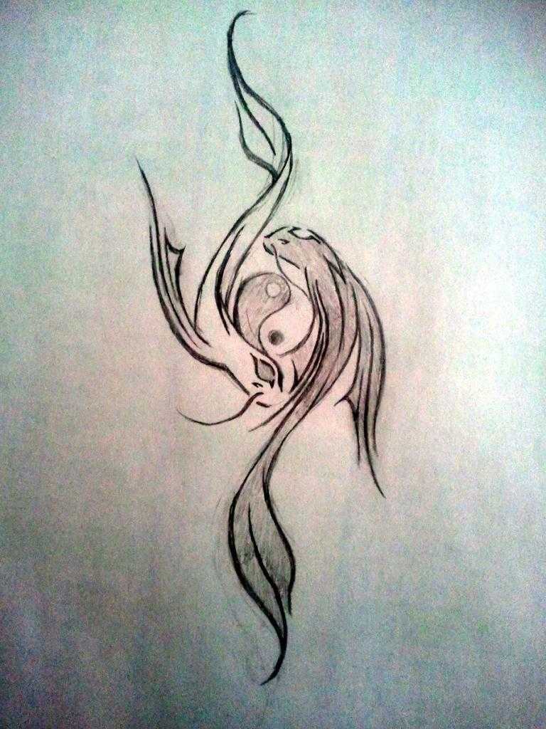 croquis de tatouage de la constellation de poissons