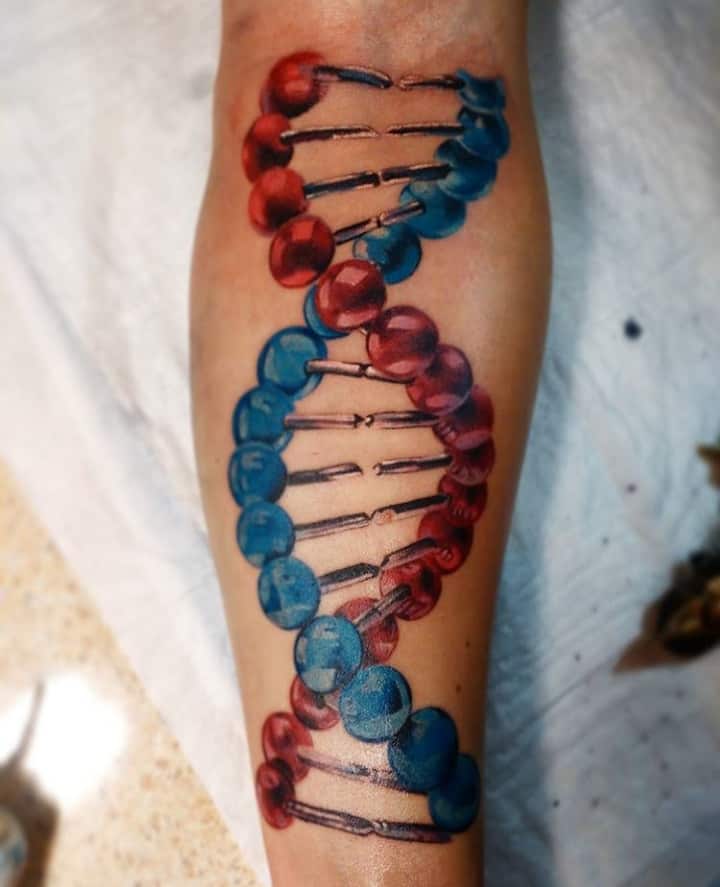 tatouage dnk en spirale