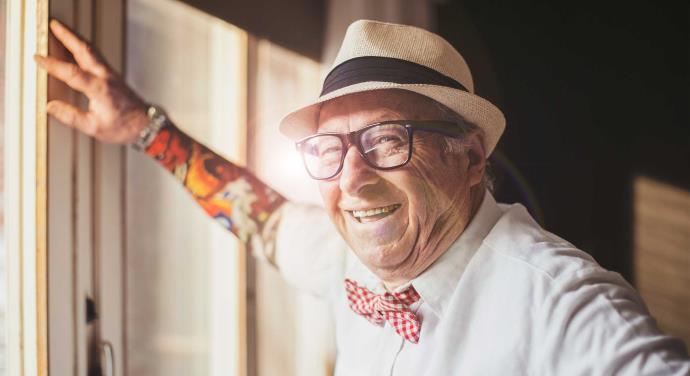 Vieil homme au chapeau