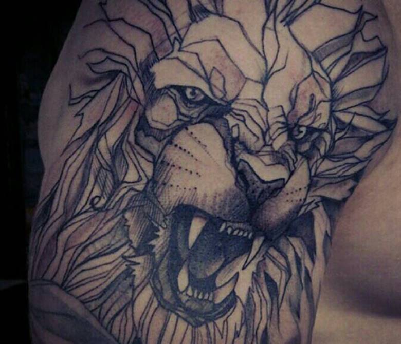 Corps de lion stylé