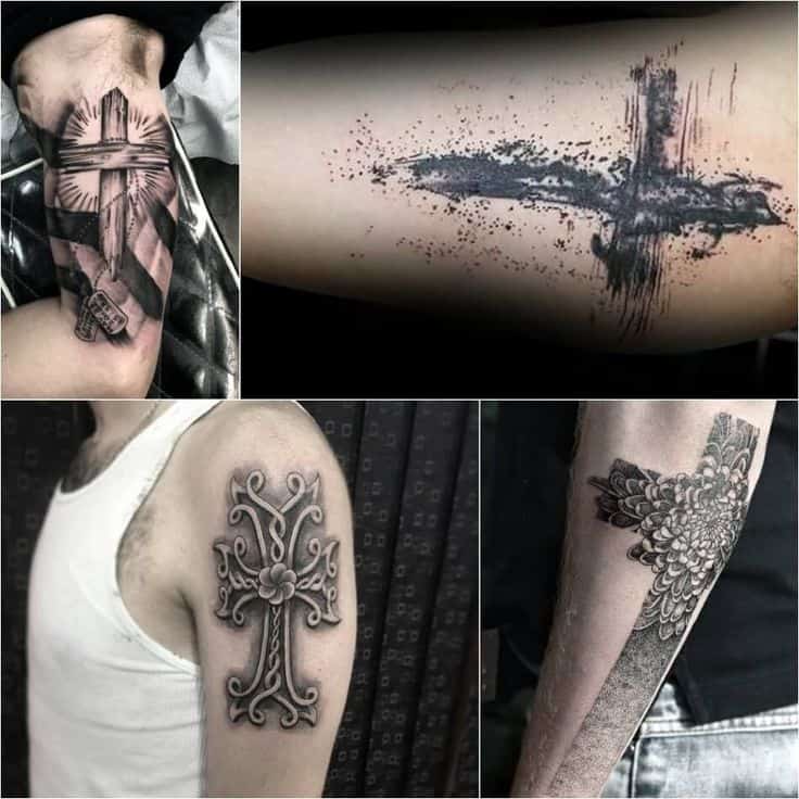 Il existe de nombreuses variantes de la croix de tatouage