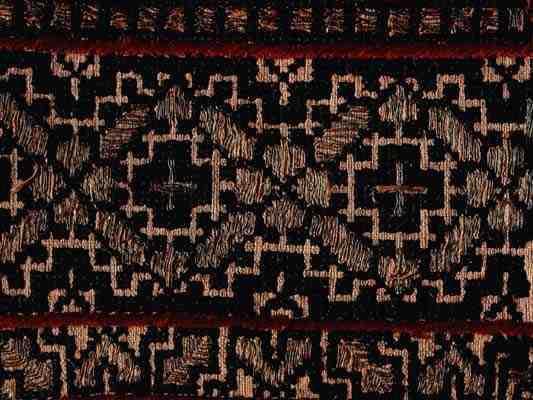 Echarpe de mariage. Détail de la broderie. Première moitié du XIXe siècle. Province de Tambov. District de Shatsk. Couture et repassage double face.