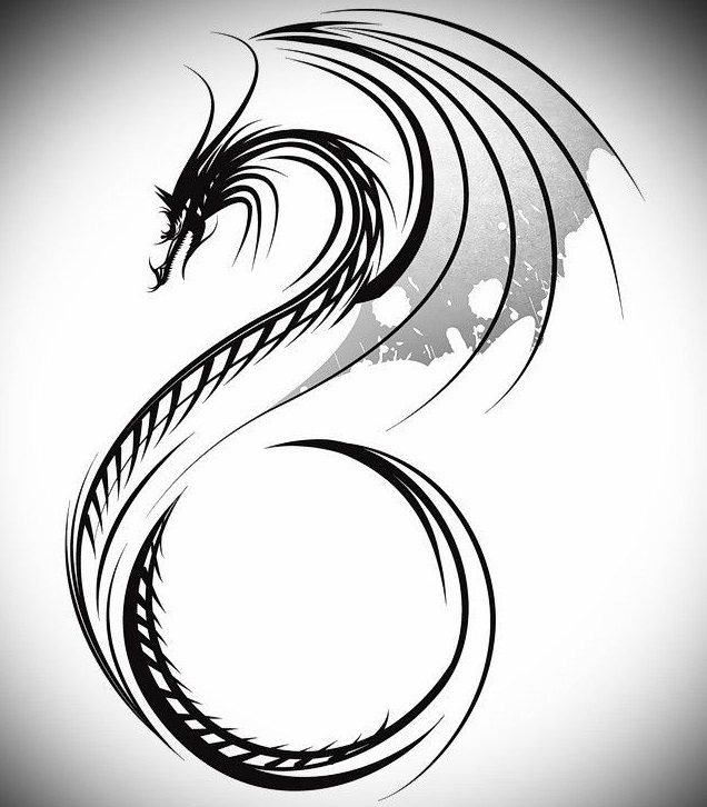 Un dragon aussi élégant peut être placé autour de votre cou - il ne prendra pas beaucoup de place.