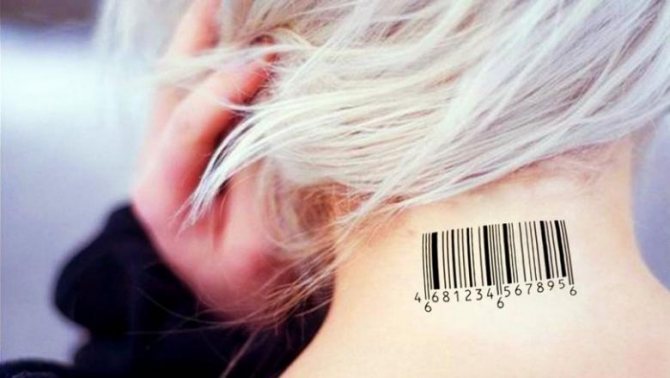 Tatouage 666 (47 photos) - signification, motifs de tatouage amusants sur le visage, au-dessus du sourcil, sur le cou, la main...