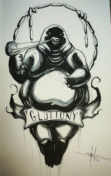Les 7 péchés capitaux du tatouage. Croquis, photo, signification