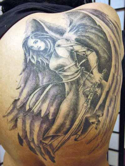 tatouage ange gardien