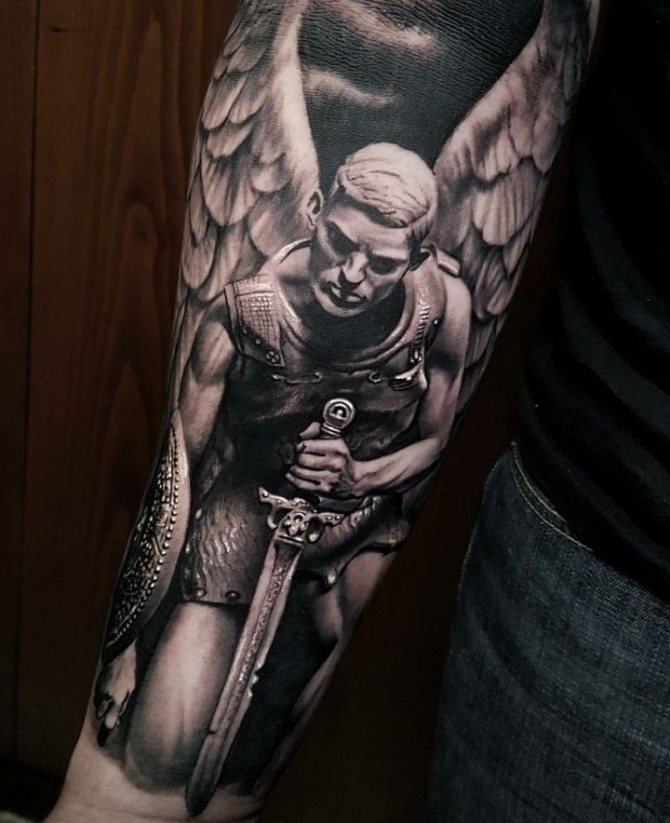 Tatouage d'un ange