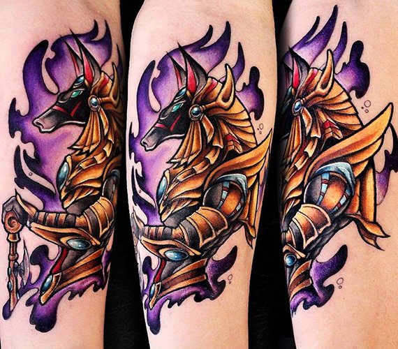 Tatouage Anubis le dieu de l'Egypte. Signification, motifs, photo-tatouages pour hommes et femmes