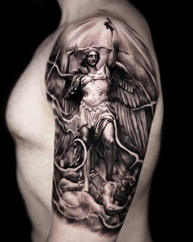Tatouage d'un archange