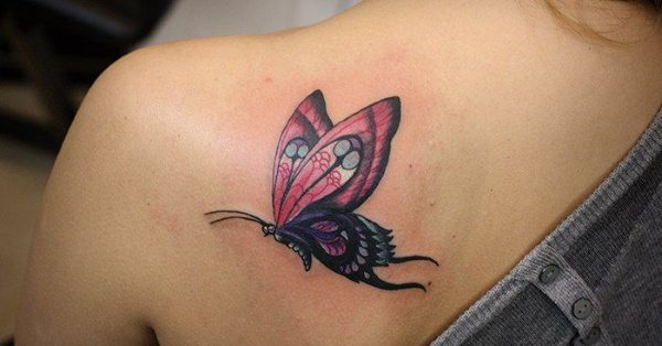 Tatouage de papillon. Signification pour les filles, photos, croquis sur la taille, le bras, les fesses, le cou, la jambe, l'épaule...