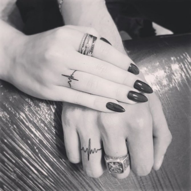 rythme cardiaque du tatouage