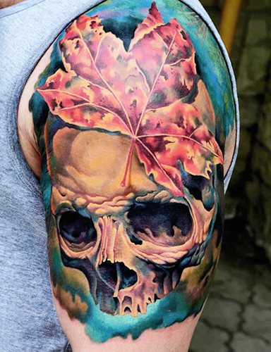Tatouage de crâne. Ce que cela signifie pour les hommes, les filles, les croquis sur la main, le bras, l'épaule, l'avant-bras