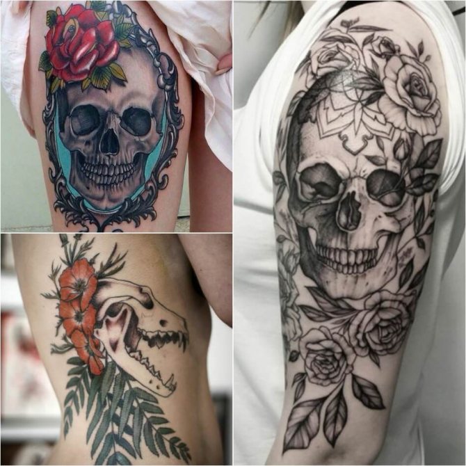 Tatouage crâne - Tatouage crâne féminin - Tatouage crâne pour femmes