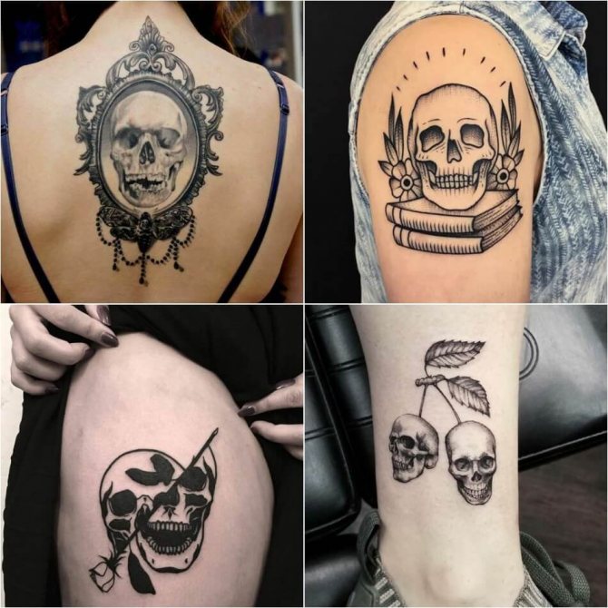 Tatouage crâne - Tatouage de crâne féminin - Tatouage de crâne pour les femmes