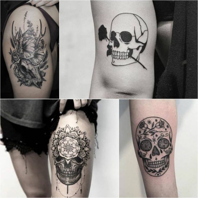 Crâne de tatouage - Crâne de tatouage féminin - Crâne de tatouage pour les femmes