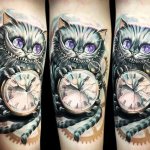 Tatouage d'un chat de Cheshire sur votre bras