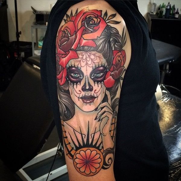 Tatouage Chicago pour les filles. Signification, photo : manche, avant-bras, poignet, épaule