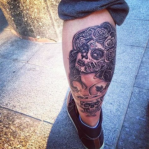 Tatouage de veau chicano