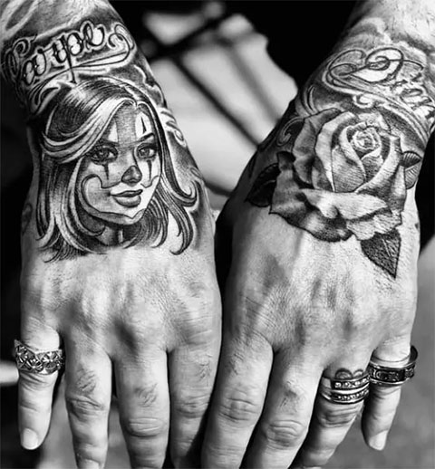 Tatouage Chicano sur les bras