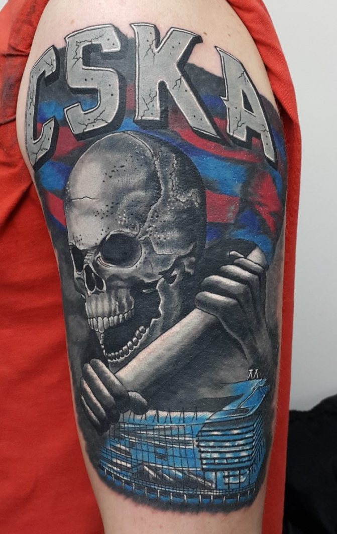 tatouage du CSKA en main