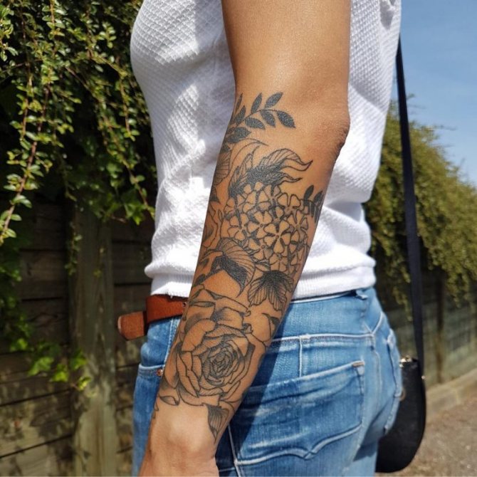 fleurs de tatouage