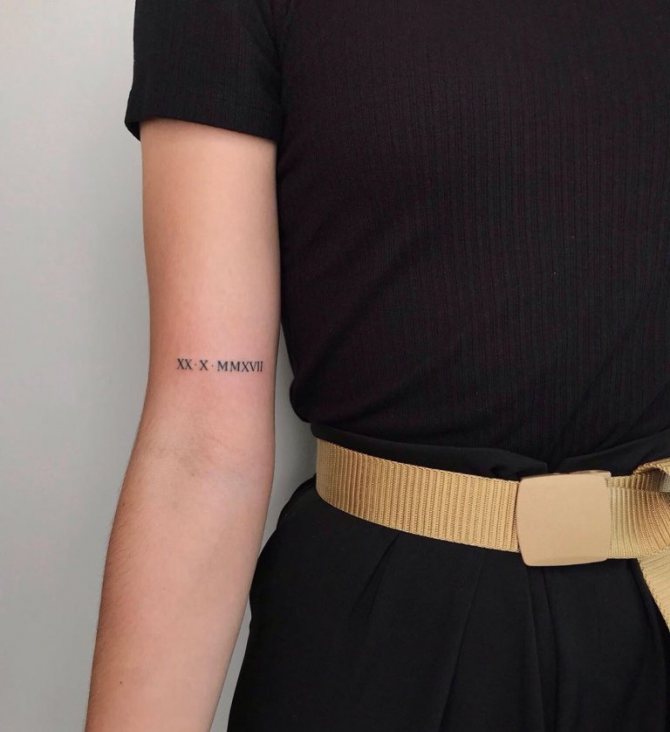 date de naissance du tatouage en caractères romains