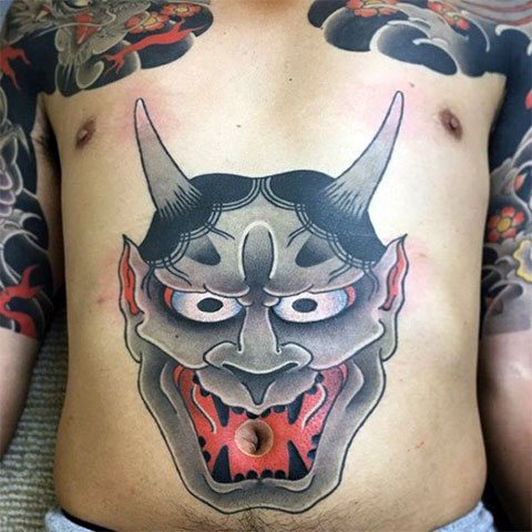 Tatouage démon Oni
