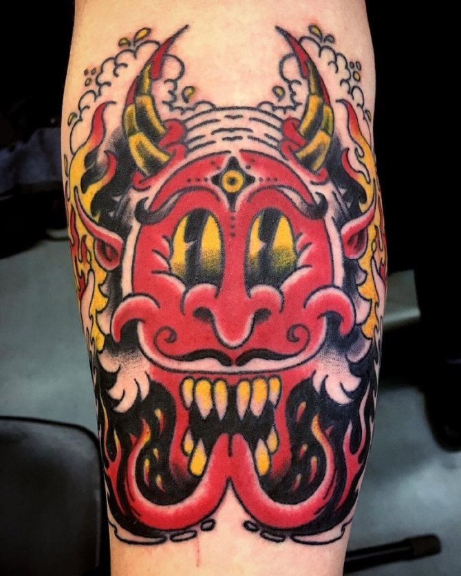 croquis de tatouage de démon