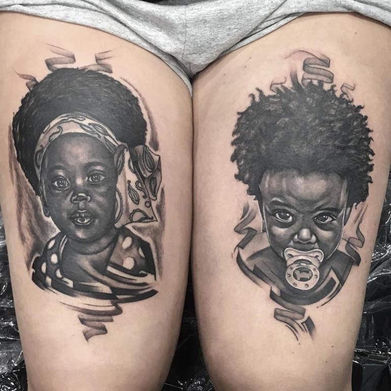enfants tatoués