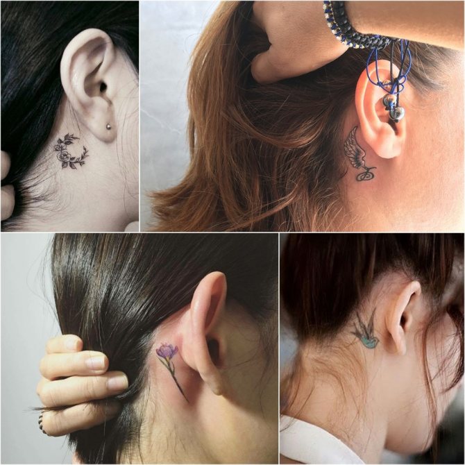 Tatouages pour filles - Tatouage pour oreille de fille - Tatouages sur oreille de fille