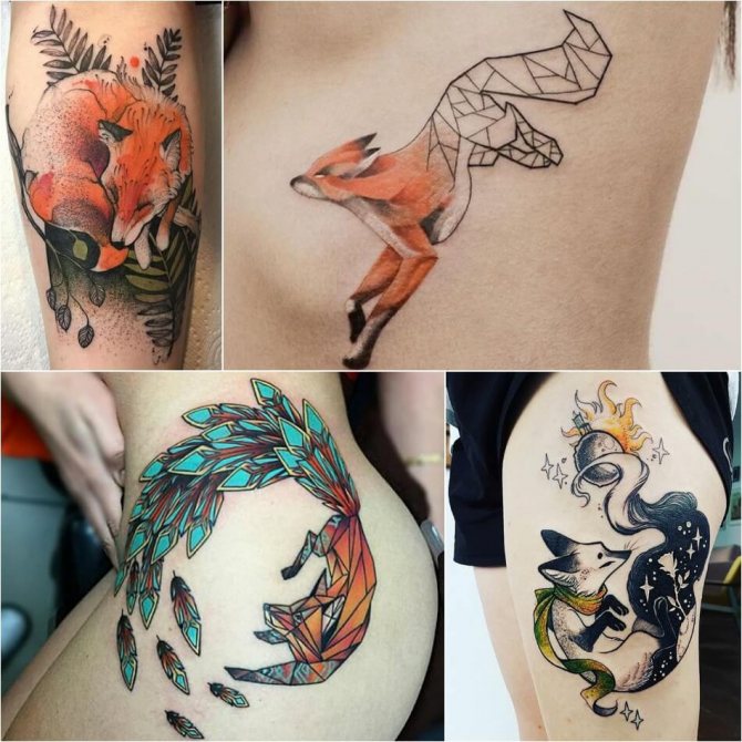 Tatouage pour filles - Tatouage de renard pour filles - Tatouages de renard pour filles